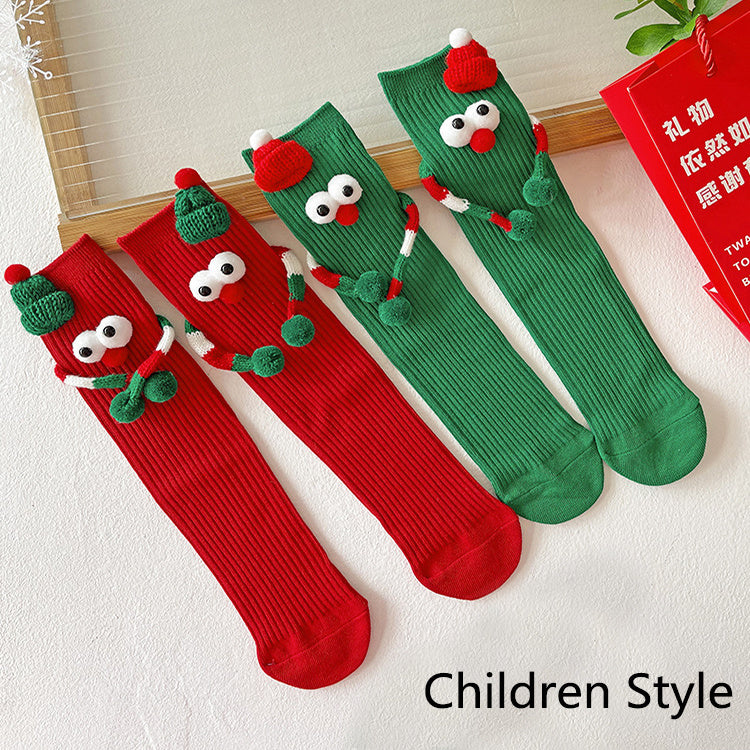 a group of socks with faces on them