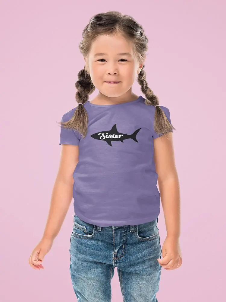 "Sister" Shark Silhouette Toddler's T-shirt