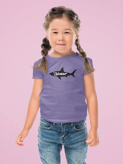 "Sister" Shark Silhouette Toddler's T-shirt