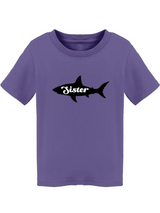 "Sister" Shark Silhouette Toddler's T-shirt