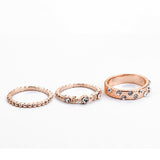 Rose-Gold-Tone Stackable Ring Set