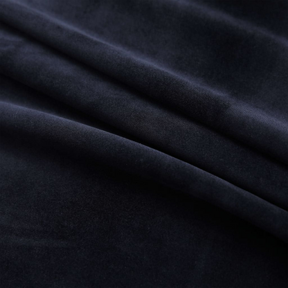 vidaXL Blackout Curtains with Rings 2 pcs Black 37"x84" Velvet