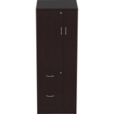 Lorell Essentials Laminate Tall Storage Cabinet - 2-Drawer - 23.6" x 23.6" x 65.6" Cabinet - 2 x File Drawer(s) - 1 Door(s) - 2 Shelve(s) - Material: Laminate, Medium Density Fiberboard (MDF), Particl