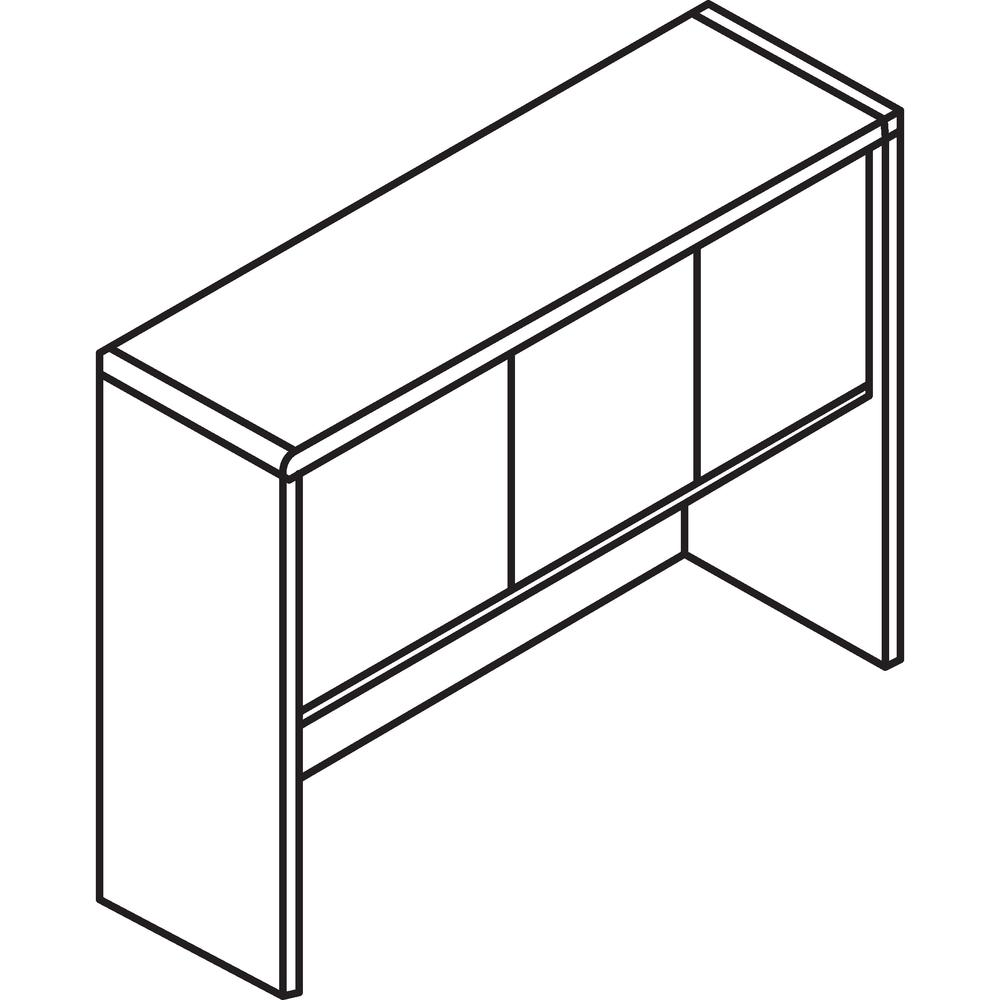 a black and white drawing of a desk