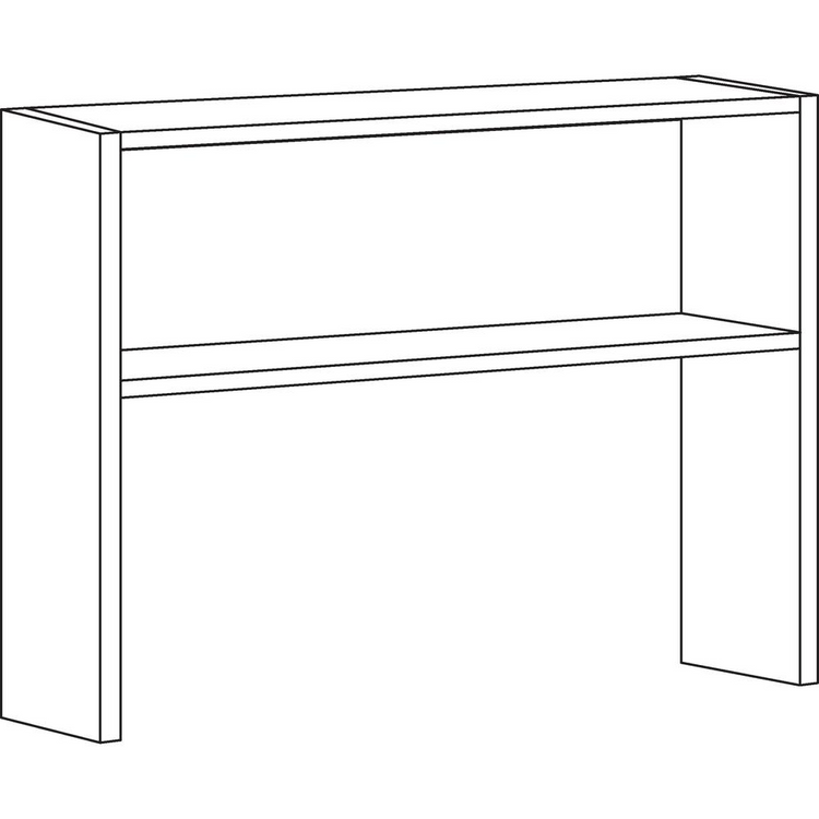 a black and white drawing of a shelf