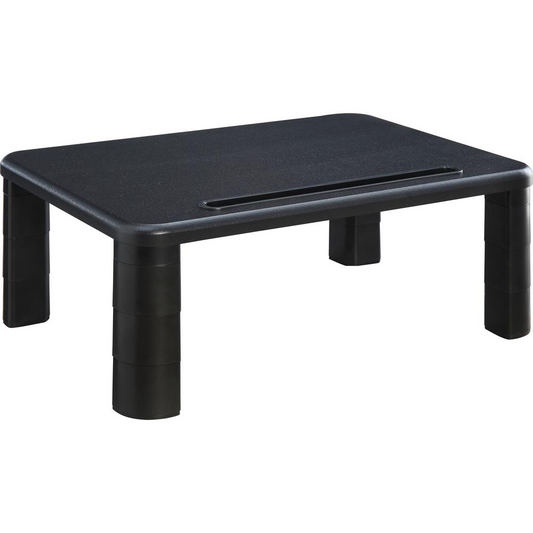 Lorell Height-Adjustable Monitor Riser - 4" Height x 19.8" Width - Desktop - Black
