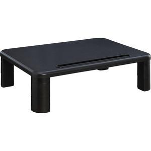 Lorell Height-Adjustable Monitor Riser - 4" Height x 19.8" Width - Desktop - Black