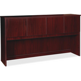 Lorell Prominence 2.0 Mahogany Laminate Hutch - 72" x 16" x 39" - 4 Door(s) - Material: Particleboard - Finish: Laminate