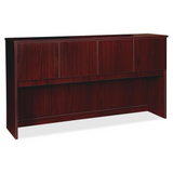 Lorell Prominence 2.0 Mahogany Laminate Hutch - 72" x 16" x 39" - 4 Door(s) - Material: Particleboard - Finish: Laminate