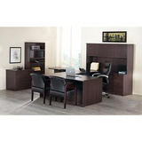 Lorell Prominence 2.0 Espresso Laminate Double-Pedestal Desk - 5-Drawer - 1" Top, 72" x 36"29" - 5 x File, Box Drawer(s) - Double Pedestal - Band Edge - Material: Particleboard - Finish: Espresso Lami