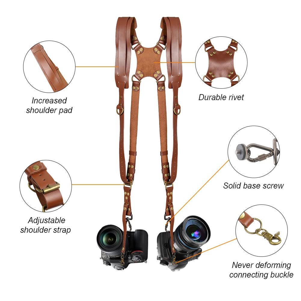 a camera strap with different types of straps