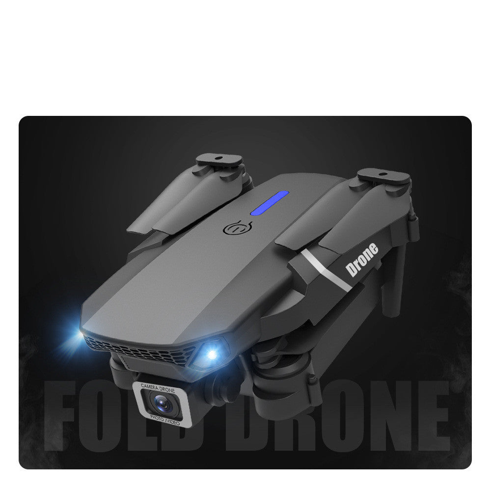a black drone with a camera