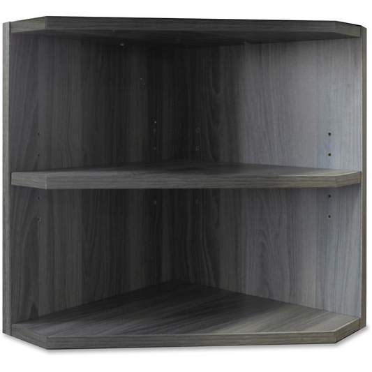 Mayline Medina Corner Support for Hutches - 15" x 15"20" - 2 Shelve(s) - Finish: Gray Steel Laminate - Abrasion Resistant, Stain Resistant, Water Resistant, Durable - For Office
