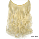 22-Inch Clipless Wire Hair Extensions, Straight Synthetic Hair