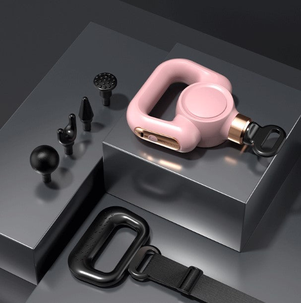 a pink object on a black surface
