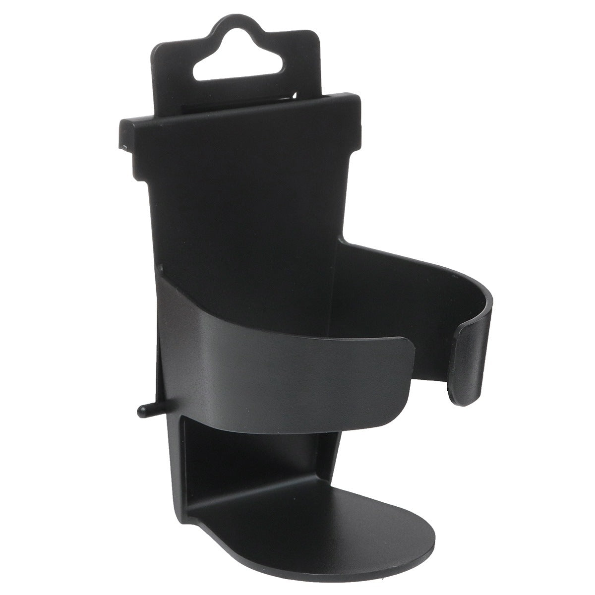 a black plastic cup holder