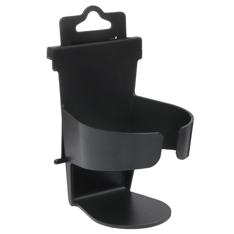 a black plastic cup holder