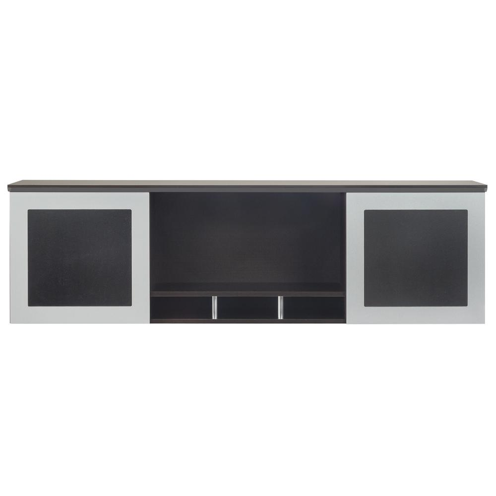 a white and black cabinet