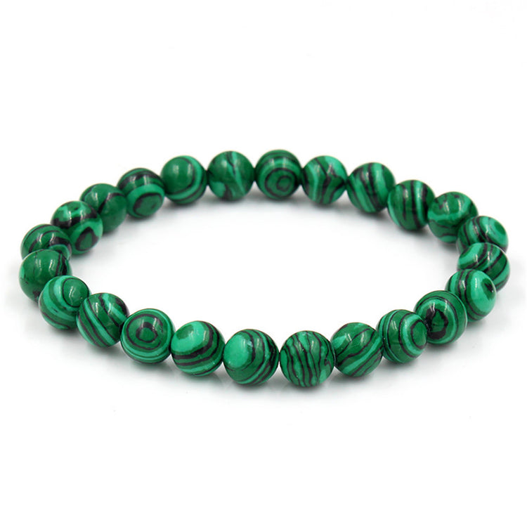 a green beaded bracelet