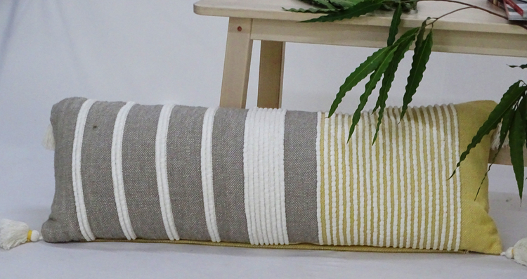 a close up of a cushion