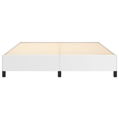 vidaXL Bed Frame White 76"x79.9" King Faux Leather