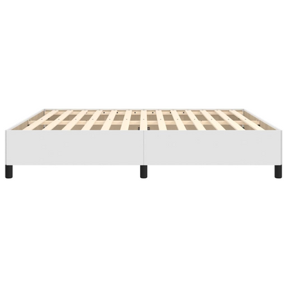 vidaXL Bed Frame White 76"x79.9" King Faux Leather