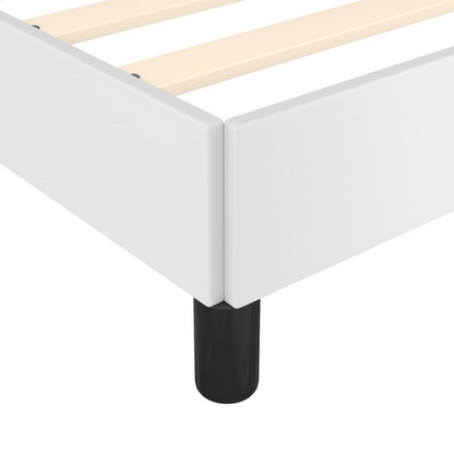vidaXL Bed Frame White 76"x79.9" King Faux Leather