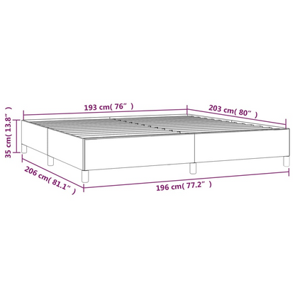 vidaXL Bed Frame White 76"x79.9" King Faux Leather