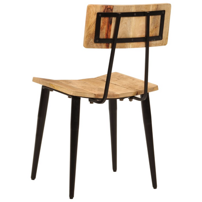 vidaXL Dining Chairs 2 pcs 17.3"x15.7"x31.5" Solid Wood Mango