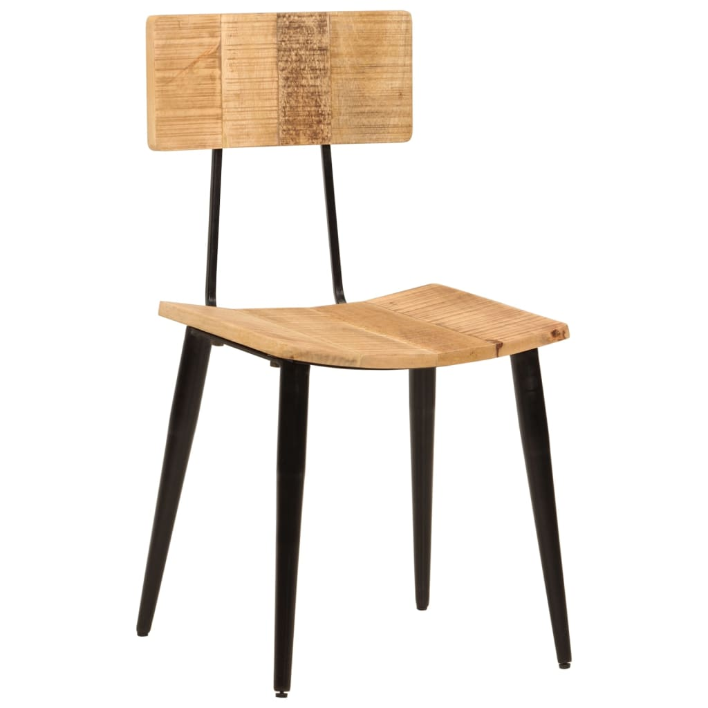 vidaXL Dining Chairs 2 pcs 17.3"x15.7"x31.5" Solid Wood Mango