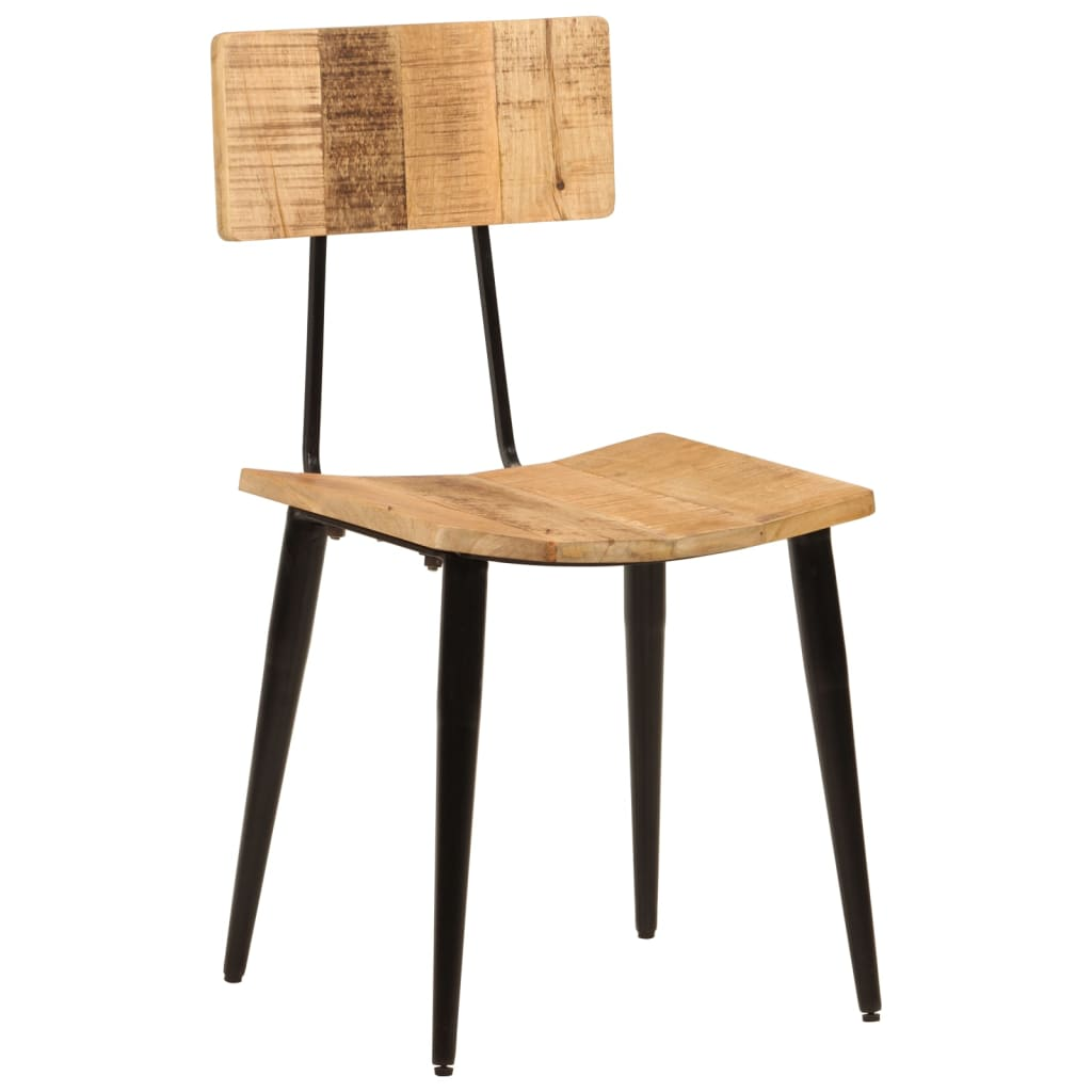 vidaXL Dining Chairs 2 pcs 17.3"x15.7"x31.5" Solid Wood Mango