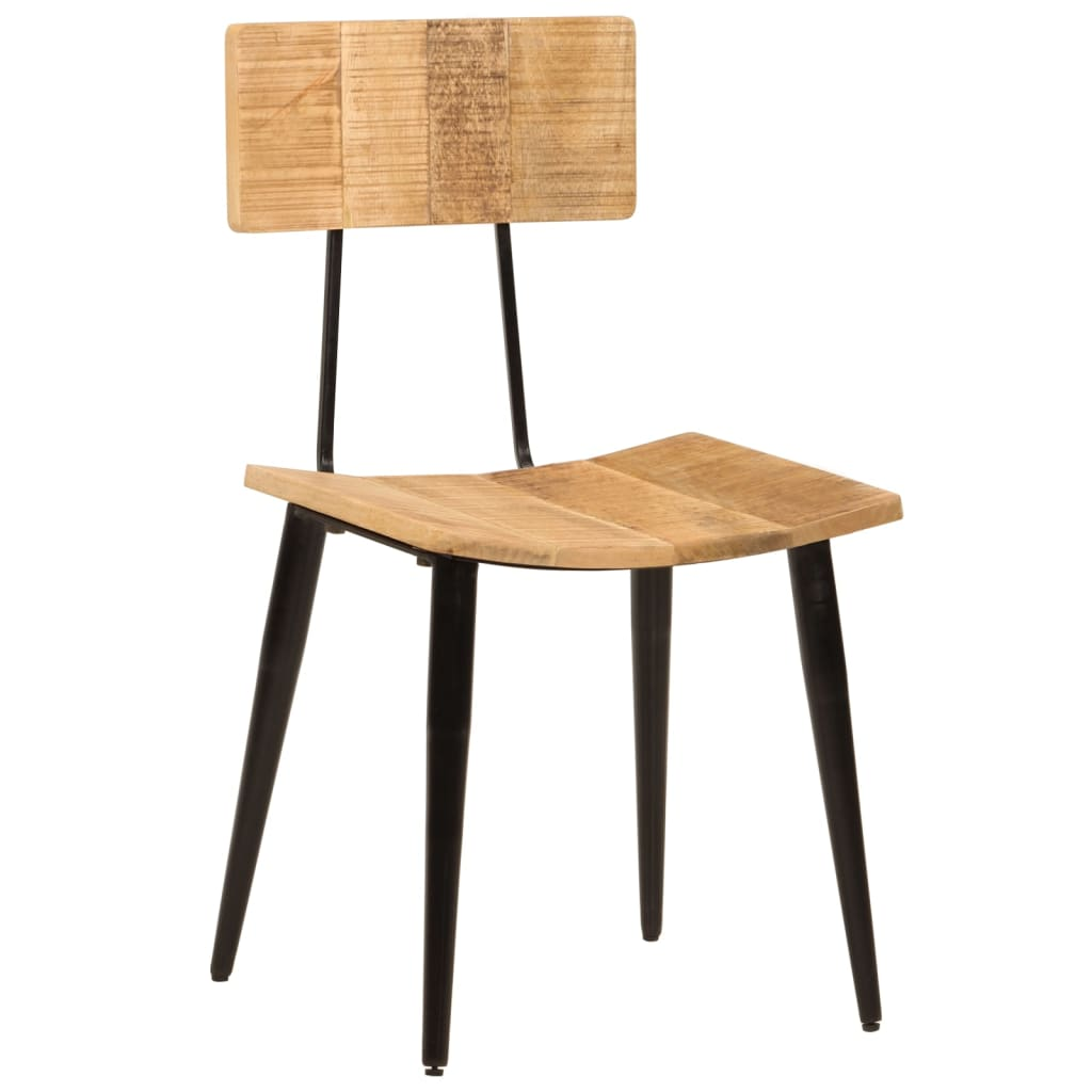 vidaXL Dining Chairs 2 pcs 17.3"x15.7"x31.5" Solid Wood Mango