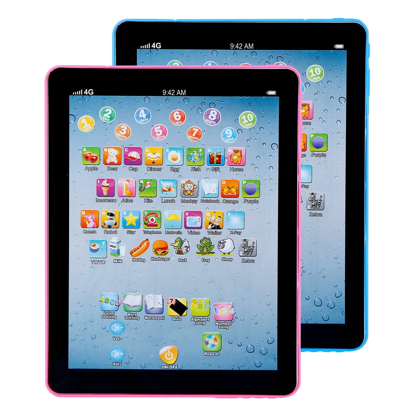 Baby Learning Tablet Educational Mini Pads Toys Touch Learn Toddler Tablet For ABC Numbers Words Gift For Boys Girls Aged 1-6 Year Old Kids