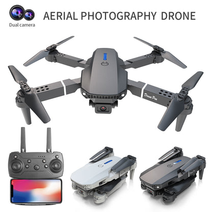 E88 Dual Camera Drone, WiFi FPV Double Folding RC Quadcopter Altitude Hold, Remote Control Toy For Beginners, Ideal Men's Gift For Outdoor Fun, Great For Christmas, Halloween, And Thanksgiving