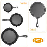 3-Piece Pre-Seasoned Cast Iron Skillet Set