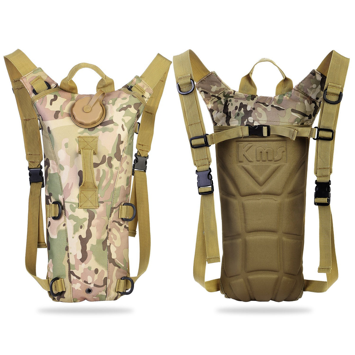 a back and side view of a backpack