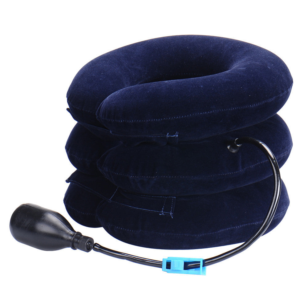 a blue pillow with a cord