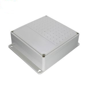 a white box with holes