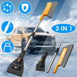 3-in-1 Car Snow Removal Tool with Ice Scraper and Brush