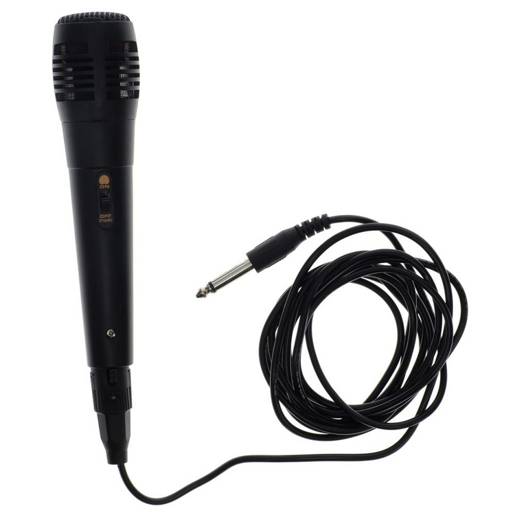 a microphone with a cord