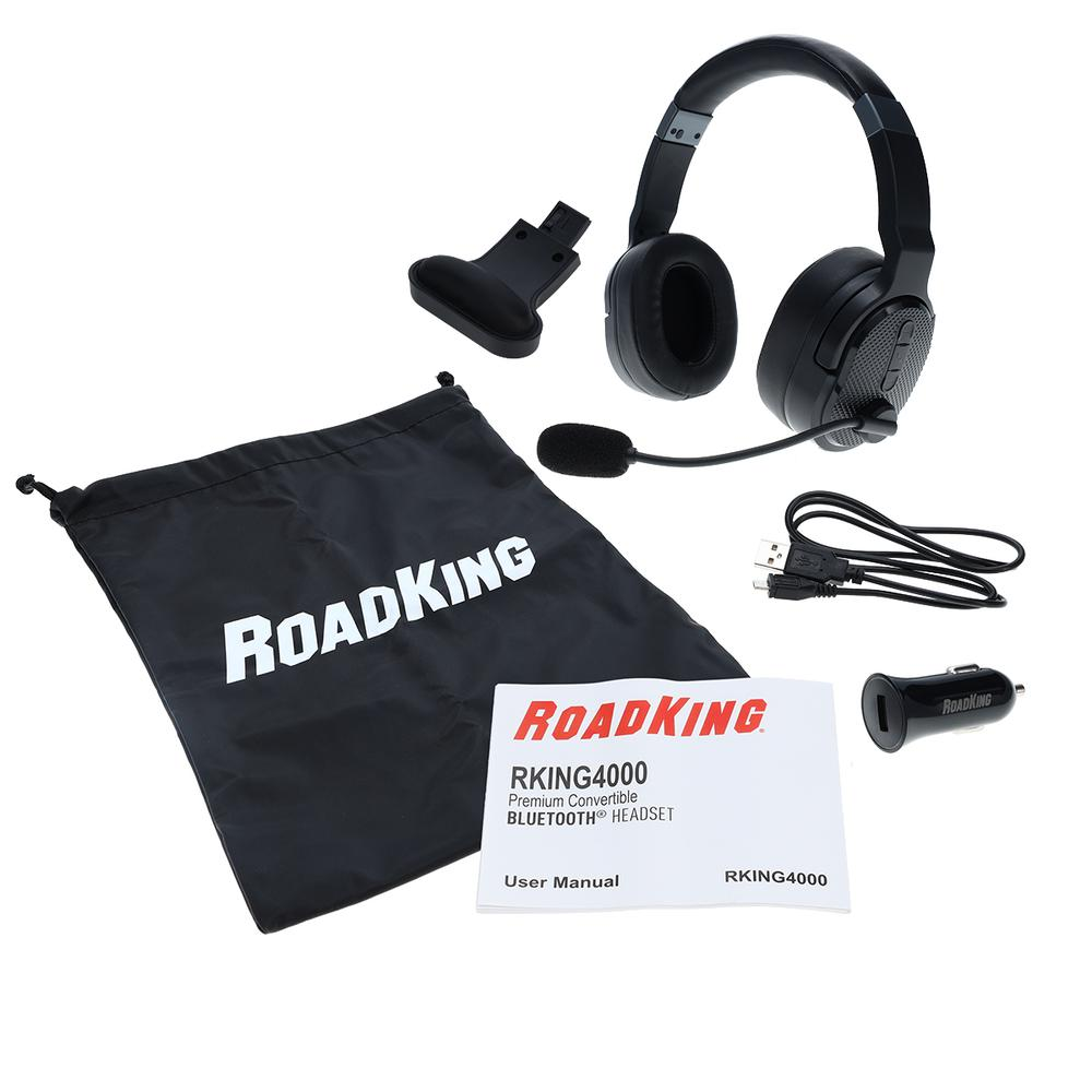 a black headphones and a bag with a white text
