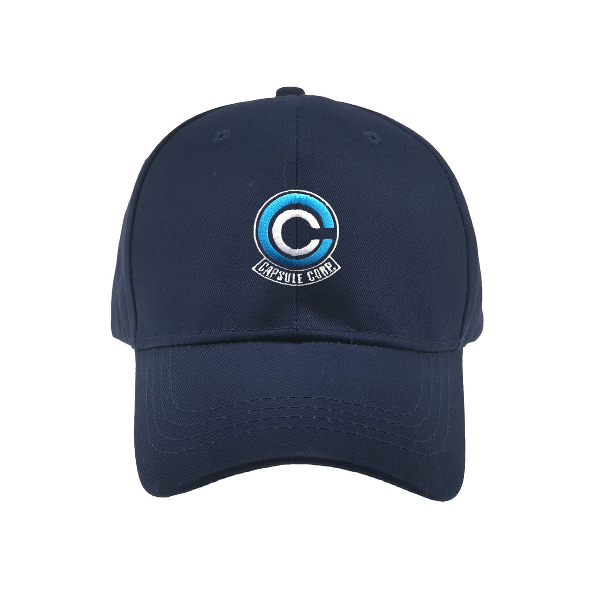 a blue hat with a logo on it