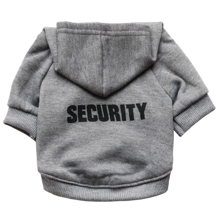 a grey sweatshirt with black text on it