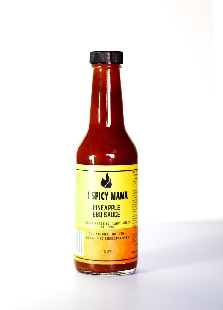 a bottle of sauce with a label