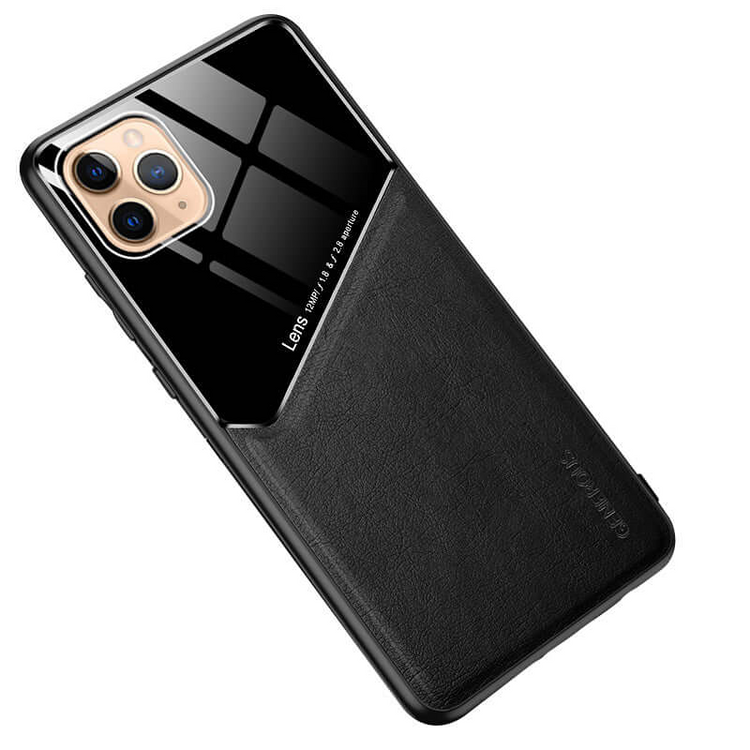 a black cell phone with a black case