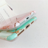 Marble Effect Soft TPU Coral Case - For iPhone 11 Pro