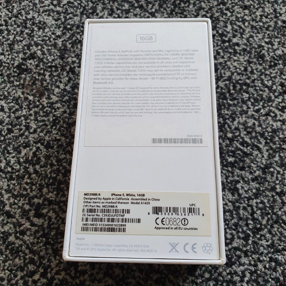 a white box on a carpet