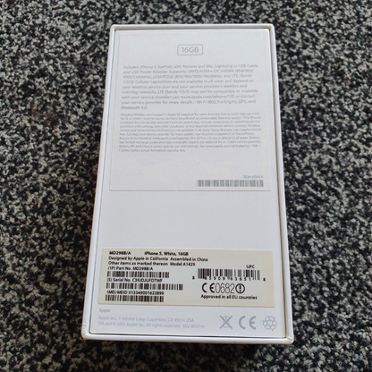 Apple iPhone 5 White Empty Phone Box