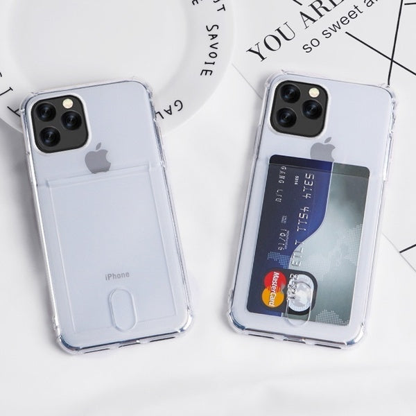 Soft TPU Clear Case With Card Slot - For iPhone 14 Plus