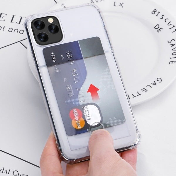 Soft TPU Clear Case With Card Slot - For iPhone 14 Plus